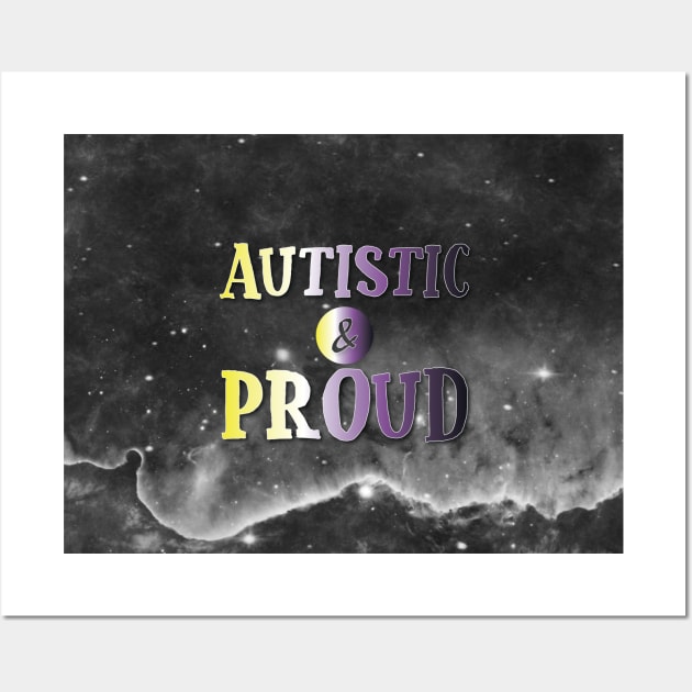 Autistic and Proud: NonBinary Wall Art by SarahCateCreations